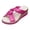 Pink, variant on Espadrilles for Women Open Toe Slides Sandals Solid Color Soft Leather Strap Slip on Wedges Heels Casual Beach Shoes Pink Size 7