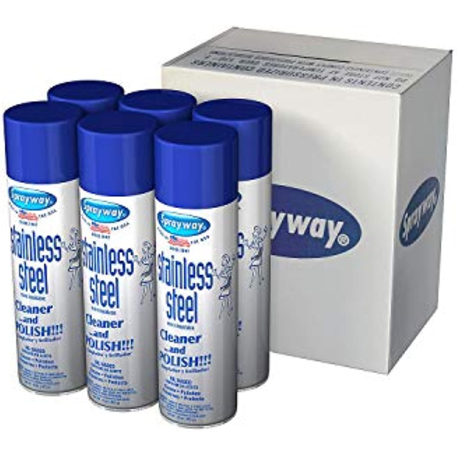 Sprayway Sw841 Aerosol Stainless Steel Polish & Cleaner, 15 Oz (5 Pack