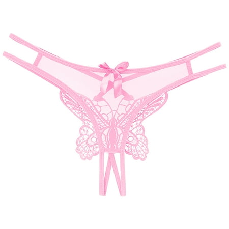 Bigersell Lace Panties for Women Clearance Boyshort Underwear Women Tangas Panty Style P-598 Spandex Shaping Panties Plus Size Thongs Ladies Briefs High Waist Women s Panties Pink One Size