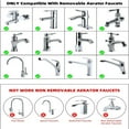thumbnail image 6 of DEXIMRO 3/4 Inch GHT thread Garden Hose Adapter with Aerator, 360 Degree Swivel Faucet to Garden Hose Adapter,Sink Garden Hose Attachment Connection for Bathroom Kitchen, 6 of 9