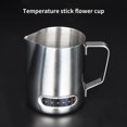 thumbnail image 3 of Travelwant Milk Frothing Pitchers with Integrated Thermometer,Latte Art Jug Stainless Steel Creamer Temperature Espresso Steaming Pitchers, 3 of 7