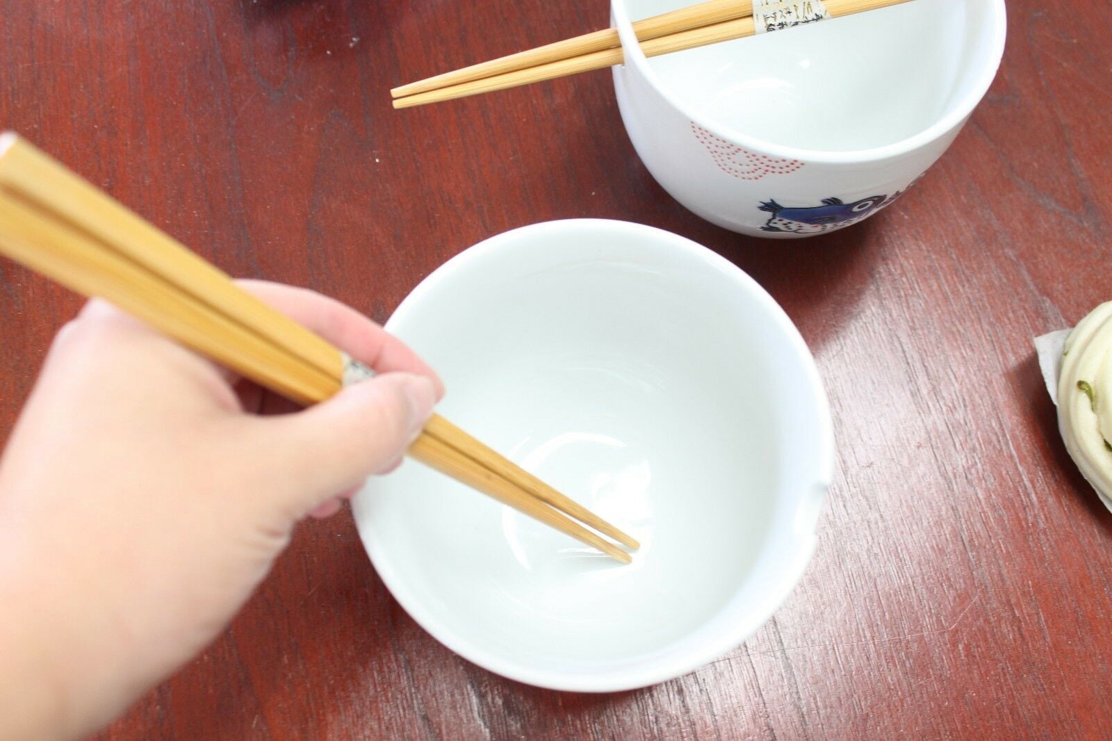 ERROR [Set of 2] Japanese Porcelain Ceramic Bowls w Chopsticks Ramen Soup Noodle Porridge Menudo Ramen Udon Pasta Cereal Ice cream Pho Rice Instant Noodle ~ We Pay Your Sales Tax (Puffer Fish) EHD