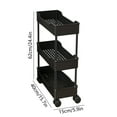 thumbnail image 3 of Usloyux Under $5 Trolley Storage Rack with Wheels,3-4 Tiers Slide-out Rolling Cart,Cart with Storage Baskets,Mobile Storage Shelving Organizer for Kitchen,Bathroom,Laundry Room,Narrow Places, 3 of 7