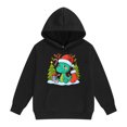 thumbnail image 4 of Boys Girls Christmas Hoodie Long Sleeve Funny Cute Dinosaur Graphic Hooded Sweatshirt Pockets Kids Pullover Tops 2-13 Years, 4 of 6