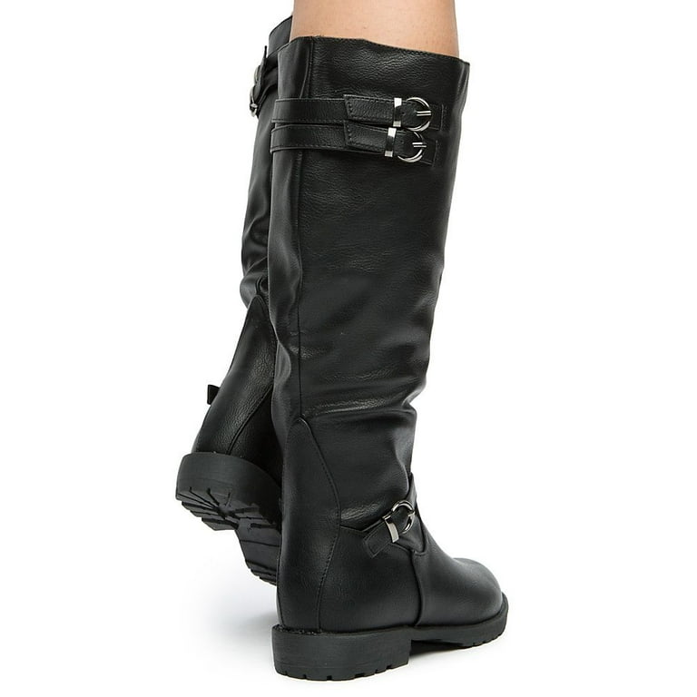 Double buckle boots silver online