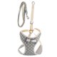 thumbnail image 1 of Arnés de chaleco para gatos transpirable con correa ajustable Correa de chaleco para caminar a prueba de escapes para mascotas (puntos grises S (apto para 13 kg)), 1 of 5
