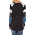 thumbnail image 2 of Uhndy Women Striped Long Sleeve Tunic Tops，Womens Tie Dye V Neck T Shirts Short Sleeve Summer Tops Black L, 2 of 3