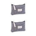 thumbnail image 3 of Matsuzay Estuche cosmético Bolsa de maquillaje Bolsa de almacenamiento Lona Mano de obra Suavidad Larga duración Moda Dulce Regalo Cremallera Gris 2piezas, 3 of 6