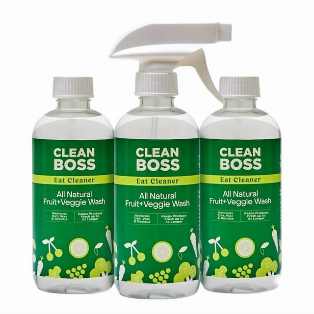Limpiador de frutas y verduras CleanBoss Eat Clean+ 360 ml (paquete de 3)