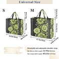 thumbnail image 2 of FORMRS Womens Corduroy Tote Bag Crossbody Shoulder Handbag with Pocket, Green Flowers, 2 of 7