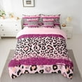 thumbnail image 2 of Homewish Romantic Pink Fashion Twin Bedding Sets 7-Piece, Glitter Sequin Print Bedding Comforter Set, Teens Kids Girls Women Reversible Sheet Sets, Microfiber Bedroom Decor, 2 of 7