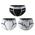 thumbnail image 7 of 3 PCS Men's Briefs Mens Underwear Bikini Underwear Breathable and Comfortable Mid Waist Panties Sexy Stretch Triangle Pants, 7 of 7