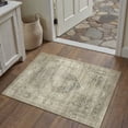 thumbnail image 4 of BERTHMEER 2'x3' Small Area Rugs for Entryway Bathroom Laundry Bedroom Entrance Kitchen Dorm Tawny Non Slip Washable Vintage Light Brown Traditional Oriental Carpets Distressed Rugs, 4 of 7