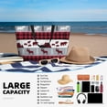 thumbnail image 3 of Yiaed Buffalo Plaid Forest Print Large Capacity Beach Travel Bag - Waterproof Zipper Vacation Tote for Sandproof Storage, and Camping, 3 of 5