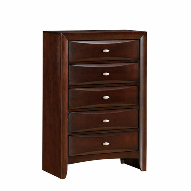 Acme Furniture Ireland Espresso Chest With Five Drawers Walmart