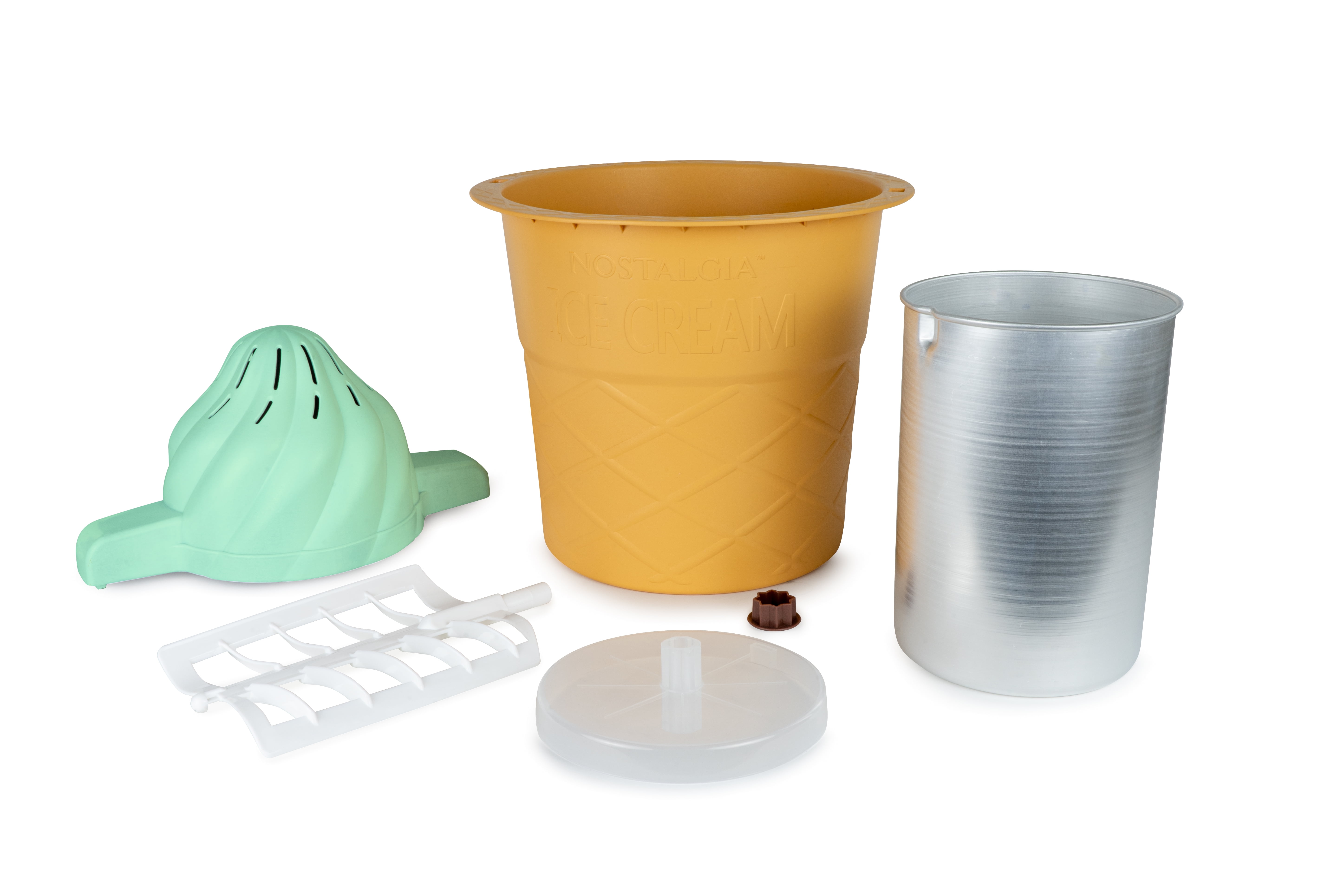 Nostalgia 4-Quart Swirl Cone Ice Cream Maker, Mint Green