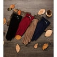 thumbnail image 4 of Bravo! Warm Winter Gloves with Faux Pearl Fleece Lined Thick Touchscreen Gloves Set of 2 Red and Blue, 4 of 5