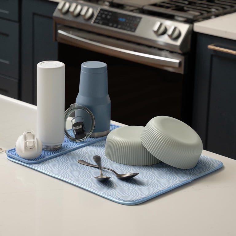 S&T Inc. Dish and Bottle Drying Mats, Microfiber photo 3