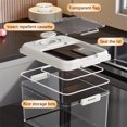 thumbnail image 4 of 22lb Clear Airtight Pet Food Container – Double-Sealed Grain Storage Bin with Measuring Cup Included, 4 of 6