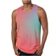 thumbnail image 4 of Camiseta sin mangas con cuello en V para hombre, de punto, con rayas verticales, para fitness, deportes, ocio, ajustada, con degradado, con cuello en I y hombros anchos., 4 of 7