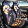 thumbnail image 4 of FUIALDOLG Halloween Cat Pattern Vehicle Seat Covers for Women, Set of 2 Front Seat Cover Non-Slip Breathable Washable Seat Protector, 4 of 12