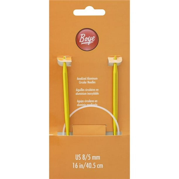 Circular Aluminum Knitting Needles 16"Size 8/5mm