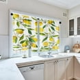 thumbnail image 5 of Lemon Fruits Kitchen Curtains Flower Leaves Window Curtains and Valances Set 36 Inch, Summer Tropical Short Tier Curtain for Kitchen, Fruit Background Small Kitchen Decor, 5 of 5