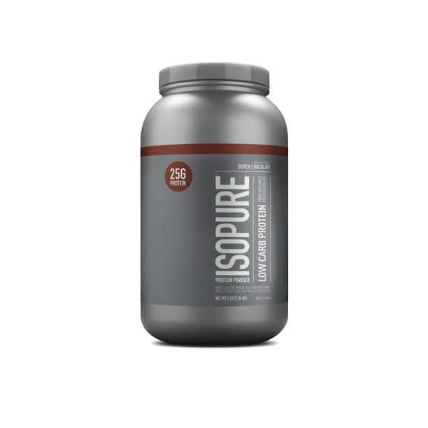 Isopure, Low Carb 100 Whey Protein Isolate, 25g Protein Powder, Dutch Chocolate, 3 lb