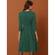 thumbnail image 4 of Vestido Vintage de Cóctel de Estilo Retro de 50s con Escote de Forma de Corazón para Mujer Verde oscuro S, 4 of 6