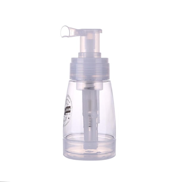 Aerosol recargable de plástico de botella de atomizador de polvo transparente de viaje portátil de 180 ml