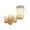 Gold, variant on Glacial Texture Large Capacity Plastic Refrigerator Jug Set with 4 Cups - BPA-Free, Dishwasher Safe, Slim Design for Iced Drinks, Perfect for Home, Office, Parties, and Gatherings Gold
