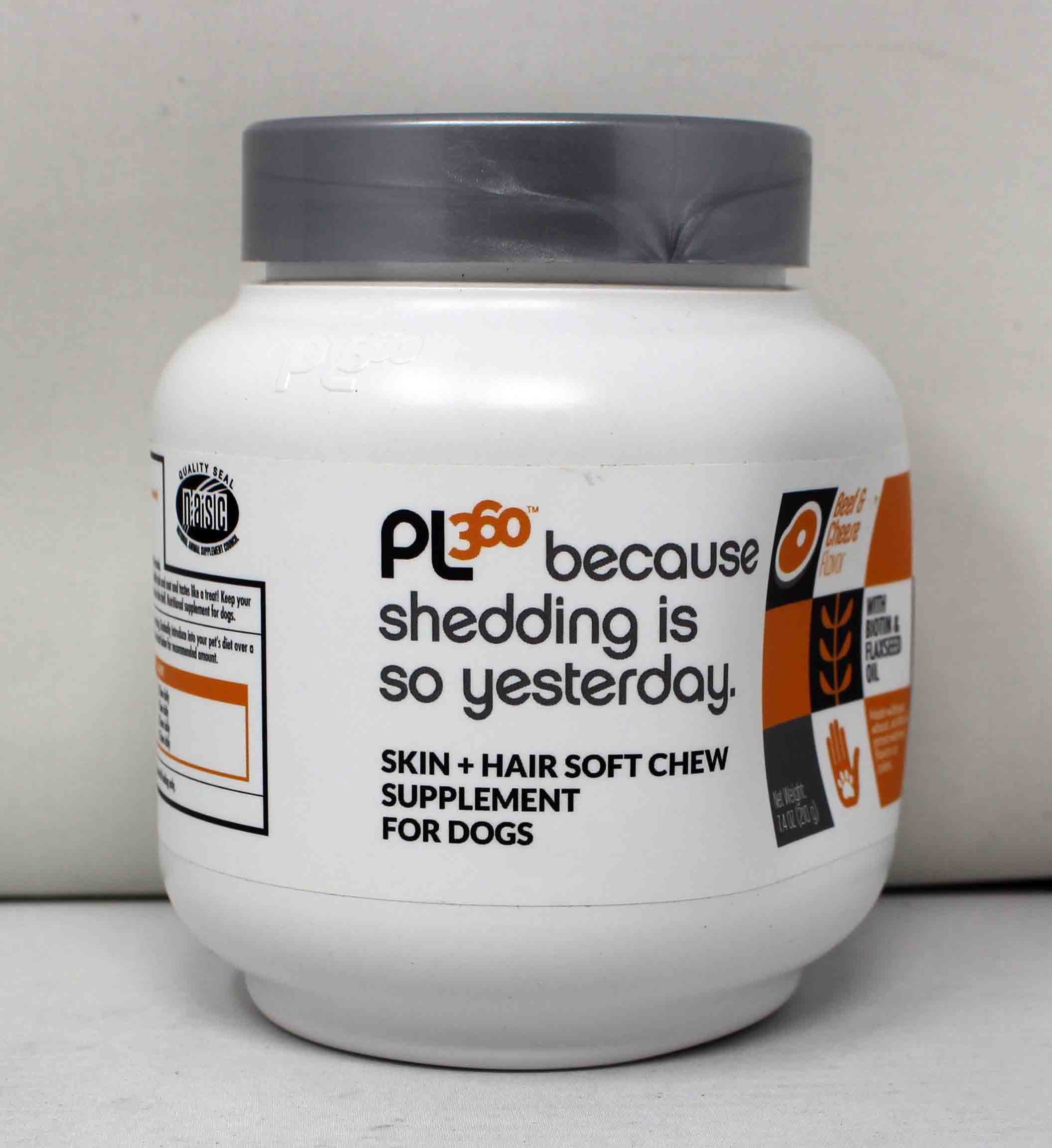 PL360 Skin + Hair Soft Chew Supplement For Dogs 60 Count