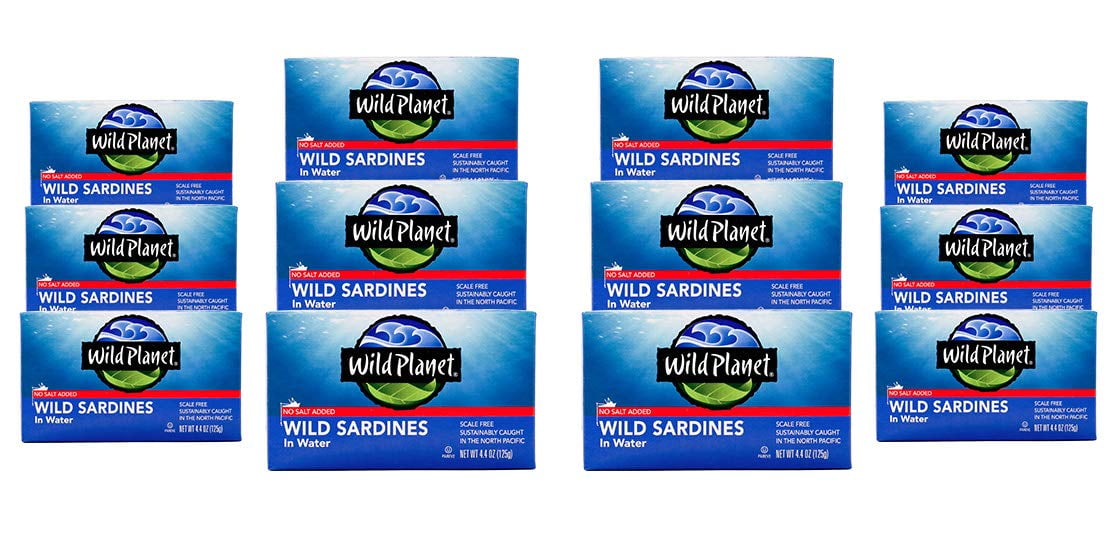 Wild Planet Sardines In Water - Case Of 12 - 4.375 Oz.