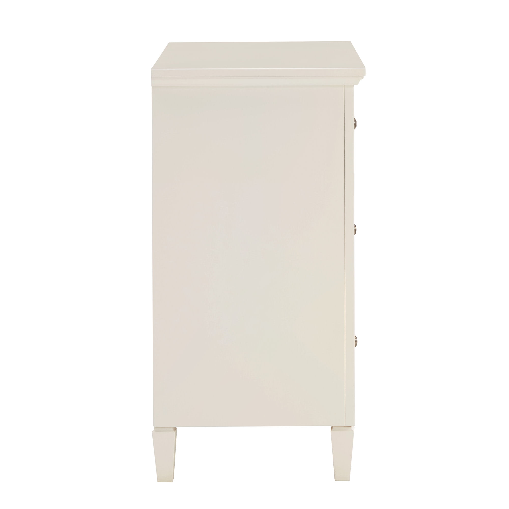 Weston Home Erro Adult Linen Face 3-Drawer Wood Dresser, White