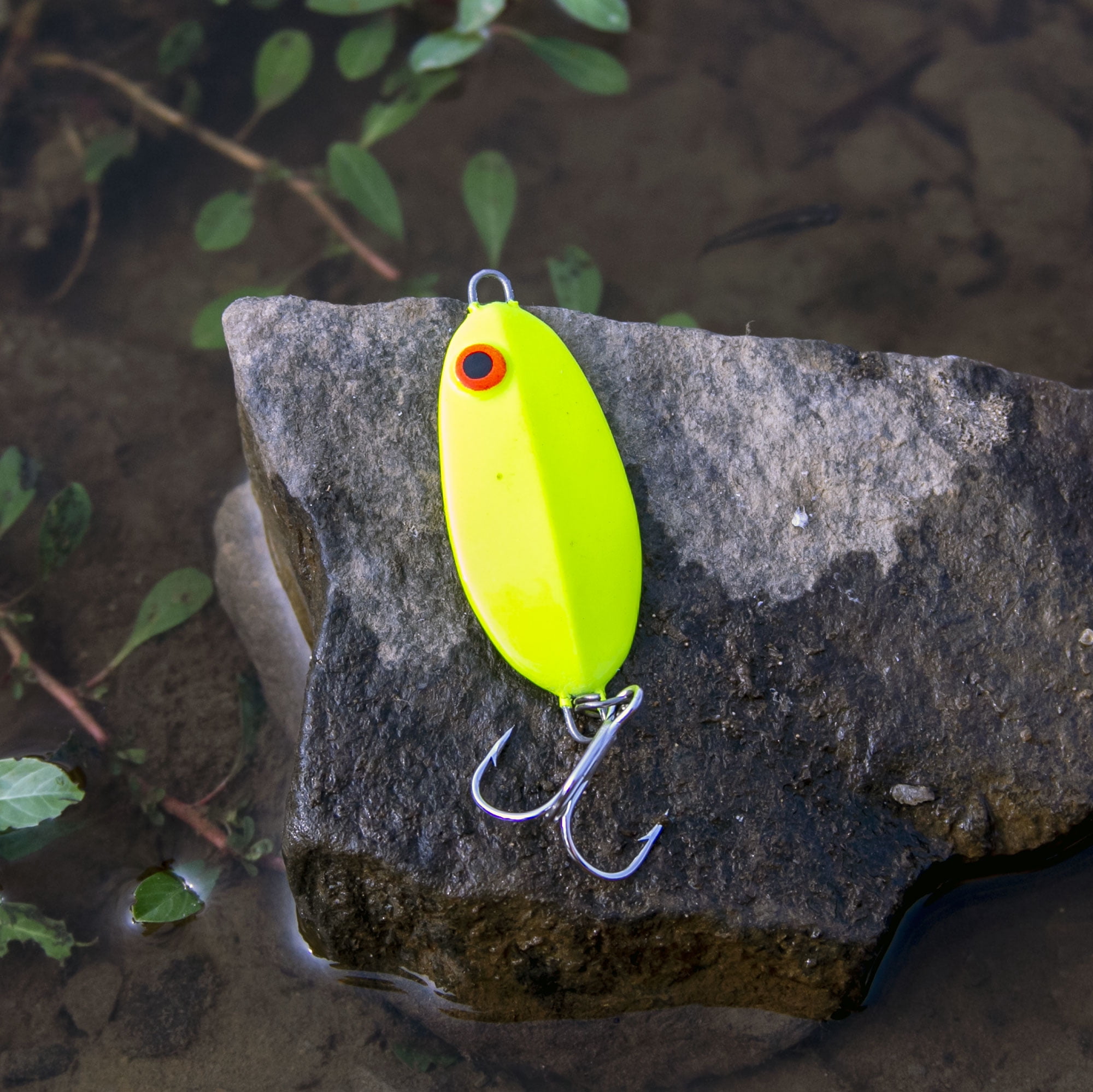 1 oz yellow fishing jigging lure casting lead slab spoons Bomber Slab Fishing Spoons 1 3/4
