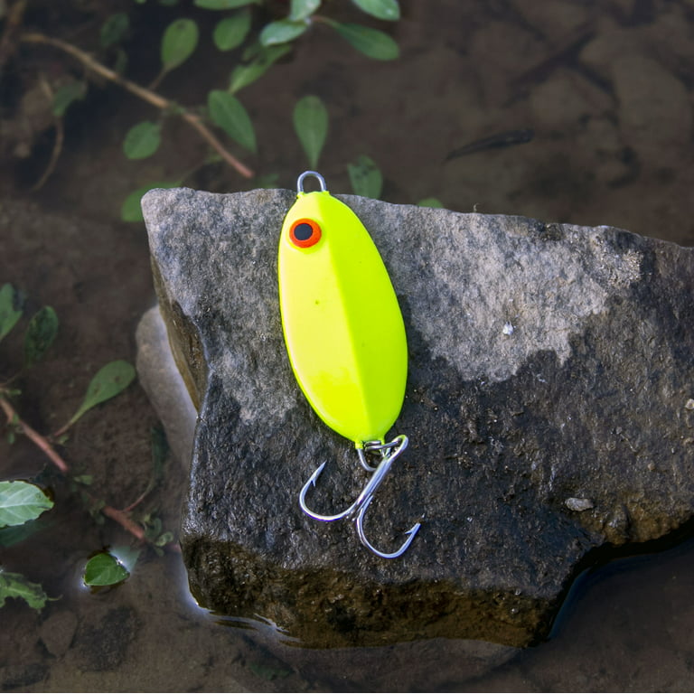 Bomber Slab Fishing Spoons 1 3/4 Fluorescent Yellow 7/8 oz.