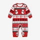 thumbnail image 3 of Conjuntos de pijamas a juego para toda la familia con estampado de letras navideñas y muñecos de nieve (resistentes al fuego), 3 of 5