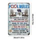 thumbnail image 5 of Placa Metal Vintage Reglas Piscina Pintura Hierro Rectangular Del Pared 30x40cm, 5 of 9
