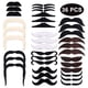 thumbnail image 2 of Paquete de 48 bigotes falsos novedosos y autoadhesivos para bailes de máscaras, 2 of 5