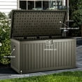 thumbnail image 4 of Dextrus Outdoor Easy Assemble 230 gal Resin Deck Box, Light Brown, 4 of 9