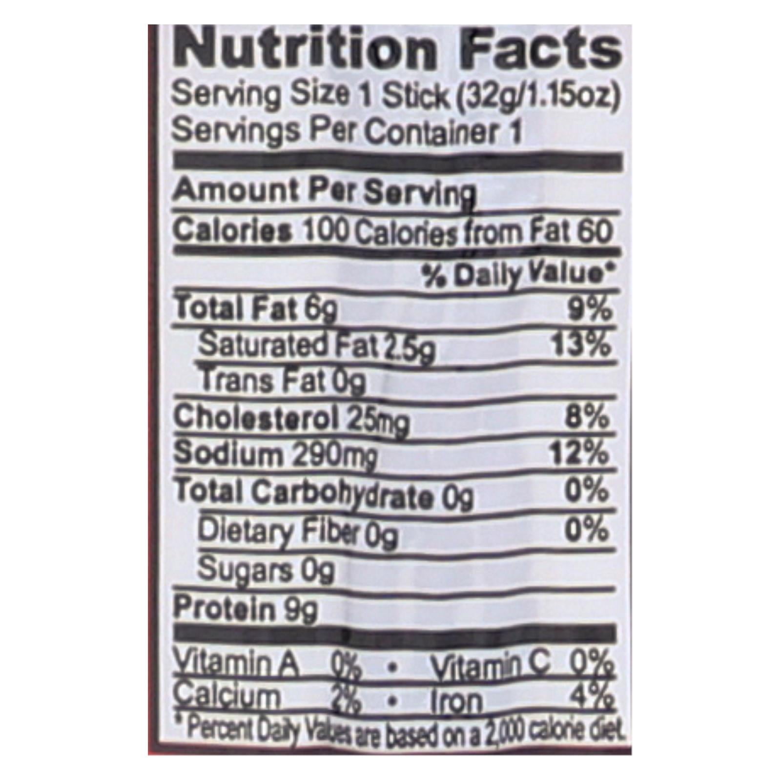 CHOMPS Grass Fed Original Beef Jerky Snack Sticks, 1.15 oz (Pack of 24)