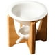 thumbnail image 1 of 1 juego de quemador de aceite esencial con soporte de bambú perfumado, calentador de cera derretida, portavelas, 1 of 8