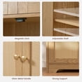thumbnail image 5 of FANGSUM Rattan Cabinet with 4 Doors & Adjustable Shelf, Natural, for Living Room, Home Office, 5 of 9