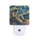 thumbnail image 1 of Fotbe Astronaut Starry Night Luz Nocturna LED, Luz de Noche con Sensor de Luz Natural de Anochecer a Amanecer, Se Enchufa a la Pared, Blanco Cálido 0.5W-US, 1 of 7