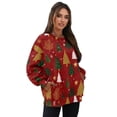 thumbnail image 7 of SCRAWLGOD Christmas Tree Stars Snowflake Red Women Sweatshirt Long Sleeve Crew Neck Sweatshirts for Women Trendy Comfy Casual Clothes Oversized Pullover Tops with Pockets, XL, 7 of 7