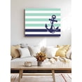 thumbnail image 4 of Anchor Aqua Wall Art for Living Room,Canvas Picture Wall Decor for Bathroom Bedroom,Modern Navy Blue White Striped Nautical Painting Artwork for Office Kitchen Hallway Dining Room Home Decor 16"x20", 4 of 8