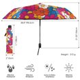 thumbnail image 3 of FORMRS Travel Umbrella Folding Auto Open Close Windproof Rain UV Protection, Red Whimsical Floral, 3 of 8