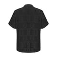 thumbnail image 6 of VSSSJ Men's Floral Lace Shirt Short Sleeve Hollow Out Sheer See Through Beach Shirt Casual Button Down Summer Hawaiian Shirts Black XL, 6 of 8