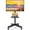 Black, variant on TAVR Furniture Rolling Mobile TV Cart on Wheels for 23-60 inch Flat Screens, Adjustable Tilt Stand TV Trolley Holds up to 88lbs