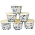 thumbnail image 3 of Gift Boutique 48 Count Blue Floral Treat Snack Cups 10oz Disposable Paper Cup Dessert Frozen Ices Bowls Spring Flowers for Birthday Party Supplies, 3 of 7
